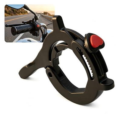 Motorcycle Cruise Control Assist, Throttle Lock Clamp with Quick Release Button, Anti-slip Handlebar Booster for Outdoor Long Rides, Modification Accessory for Motorcycles E-bikes (Black)