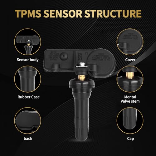 TPMS Sensor, 4PCS 315MHz Tire Pressure Monitoring Sensor