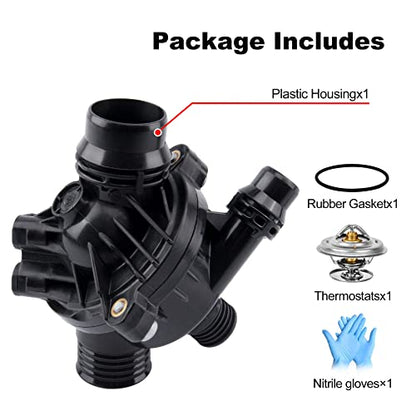 EVIL ENERGY Thermostat Housing Assembly, 11537549476, Compatible with BMW 3.0L 128i 135i 325i 328i 328i xDrive 328xi 330i 335i 335is 335xi 525i 525xi 528i 530i 530xi 535i 535xi X3 Z4 1 Series M