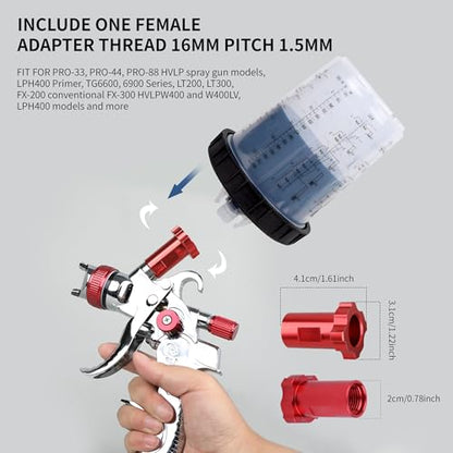 Disposable Paint Gun Cup, HVLP Paint Sprayer Gun Mixing Cups - size: 27 ounce