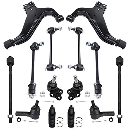 Detroit Axle - Front 14pc Suspension Kit for 1996-2004 Nissan Pathfinder - size: 14CS1300097/14PC