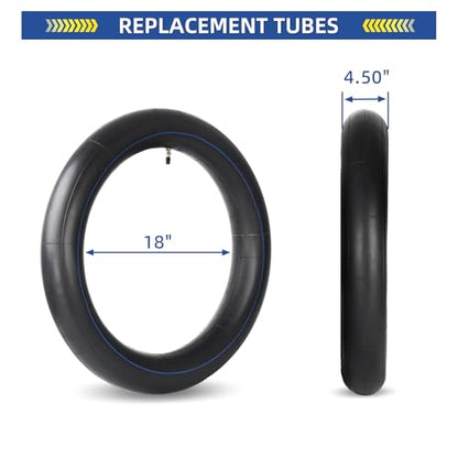 GICOOL (2 Pack) 3mm Heavy Duty 4.10/4.50-18" Inner Tubes, TR4 Valve Stem - size: 4.10/4.50-18
