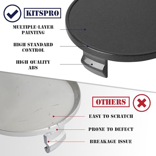 KitsPro 2.4Inch 62MM Wheel Center Caps, Pack of 4 (Chrome, Outer 62MM, Inner 56MM) - color: Chrome, size: Outer 62MM , Inner 56MM w/ 3.3MM Clip