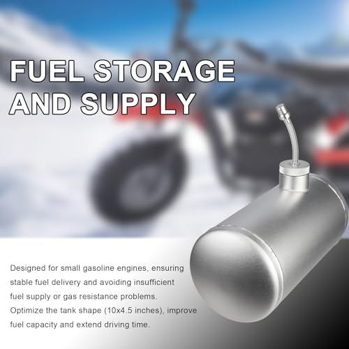 10x4.5" Aluminum alloy welding Gas Fuel Tank Cylinder Silver