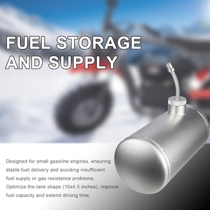 10x4.5" Aluminum alloy welding Gas Fuel Tank Cylinder Silver