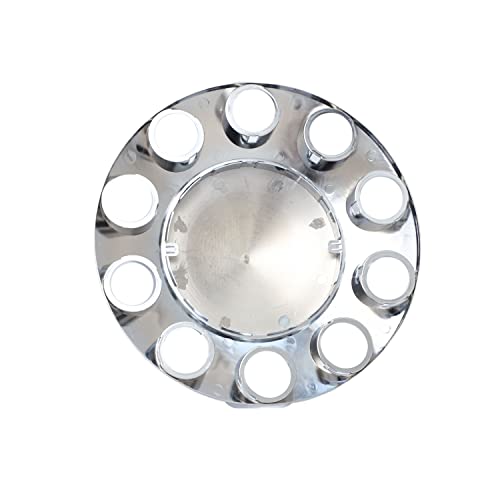 ABS Plastic Chromed Hubcaps Front and Rear Wheel Axle Cover Set with 33mm Thread-On Lug Nut Covers for Semi Trucks (Pointed) - color: Pointed