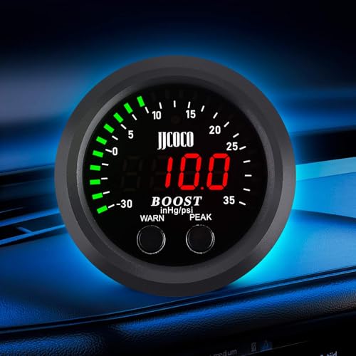 Universal Turbo Boost/Vacuum Gauge Kit Red LED Light 2-1/16" - color: Turbo Boost/Vacuum Gauge