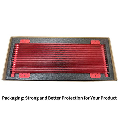 Low Pressure Drop Trans Cooler 40K Transmission Oil Cooler Kit 47391 Compatible with Heavy Duty 40,000 GVW Max including Mounting Hardware, Towing Applications and Advanced Cooling Protection LPD47391 - color: RED