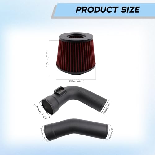 Cold Air Intake System Kit Compatible With BMW F10 520i 528i N20 2.0L 2012-18 - size: For 2012-2018 F10 520i 528i N20 2.0L