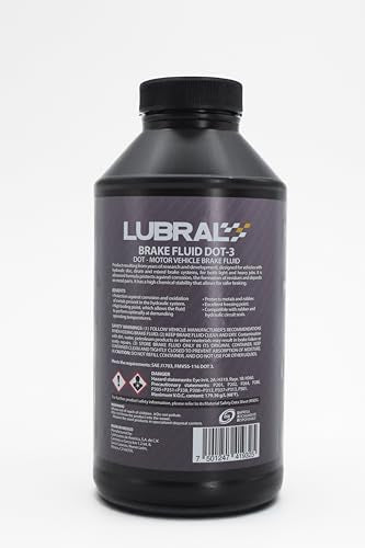 DOT 3 Brake Fluid | High Boiling Point, Corrosion Protection & Chemical Stability | Compatible with Disc, Drum & Mixed Brake Systems | Light & Heavy‑Duty Vehicles|12 Oz | Single Pack