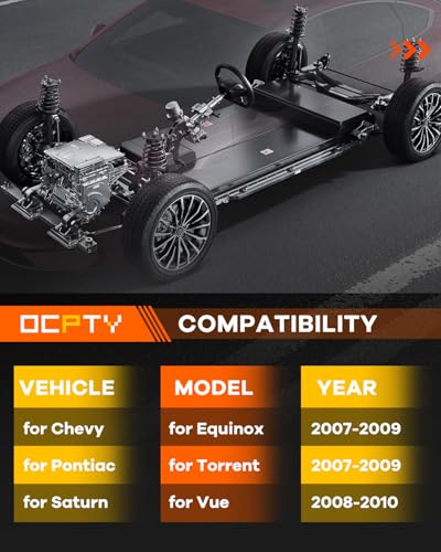 OCPTY Complete Struts Shock Absorbers for Chevrolet for Equinox 2007-2009 - size: 2 Front and 2 Rear Complete Struts
