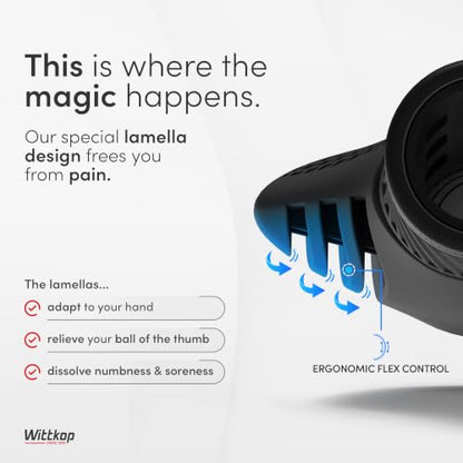 Wittkop Bike Grips With Innovative 3-Zone Design Made in Germany - Ergonomic Non-Slip Comfort and EFC Zones for Optimized Grip & Comfort - Handlebar - style: Comfort