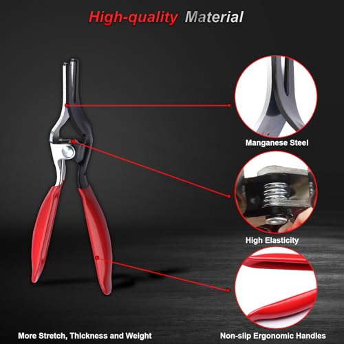 Automotive Hose Remover Pliers – Effortlessly Disconnect and Remove Vacuum Lines and Tube Hoses – Essential Mechanic Tools with Hose Clamp Pliers – Easy and Efficient Repairs
