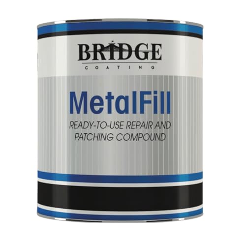 Bridge Coating MetalFill 1K Metal Repair Compound – High Temperature Resistant Metal Patching Putty – Air Dry 24h + 425°F Bake Cure – Metal Hole & Cavity Filler for Automotive & Industrial (16oz) - size: 16oz