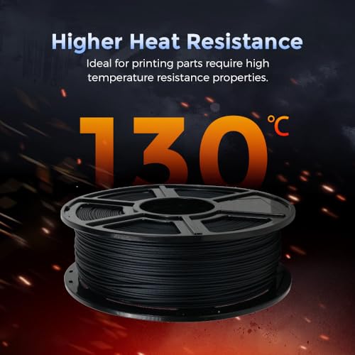 FLASHFORGE Carbon Fiber PETG Filament 1.75mm, Carbon Fiber PETG 3D Printer Filament, 1KG Spool Dimensional Accuracy +/- 0.02mm, Lightweight & Heat-Resistant & Moisture Free (Black) - color: Black, size: PETG CF