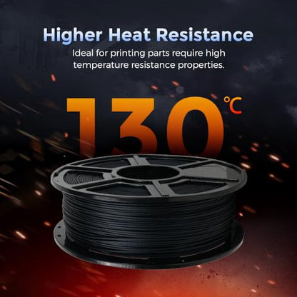 FLASHFORGE Carbon Fiber PETG Filament 1.75mm, Carbon Fiber PETG 3D Printer Filament, 1KG Spool Dimensional Accuracy +/- 0.02mm, Lightweight & Heat-Resistant & Moisture Free (Black) - color: Black, size: PETG CF