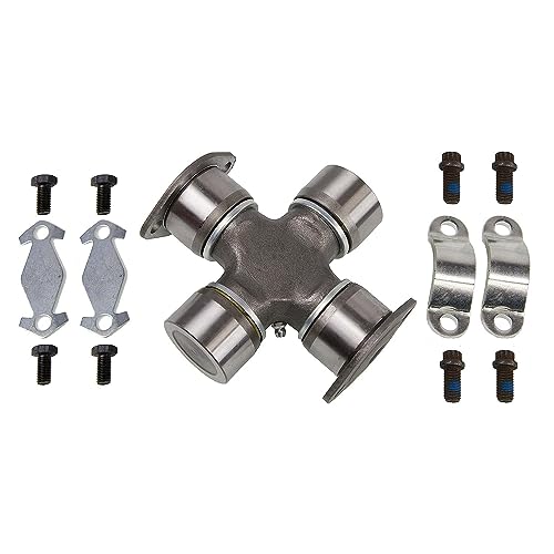 World American 5-674XR 1610 Series Universal Joint with Straps HR Style 1.875" Cap 5.312" Plate Greasable Replaces for Spicer 5-674X Mack 1000-UJ674 - color: 5-674XR