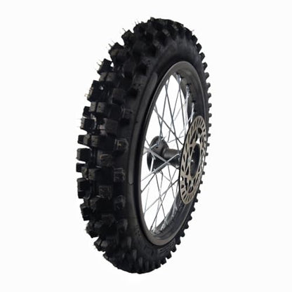 19 "Front Wheel Rim Tire Assembly for Dirt Bike 100-19 15mm axle Front Wheel Rim Tire Fits 50cc-125cc dirt bike TTR SSR CRF Apollo Includes brake disc.