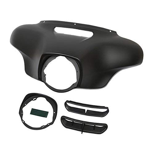 TCT-MOTORPARTS Front Outer Fairing Fit for Harley Touring Electra Street Glide Ultra Limited 2014-2023 Tri Classic FLHTCU FLHT FLHTP FLHTCUL CVO FLHXSE Matte Black - color: Outer Fairing Matte Black
