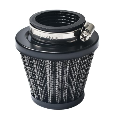 38mm 1.5" Black Air Filter Intake - color: Black
