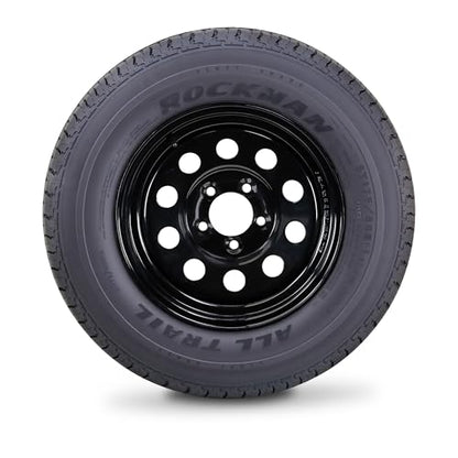 ROCKMAN Trailer Tire Wheel ST175/80R13 8-Ply D 97M 5X4.5" Black Mod Rim,Pk2 - size: ST175/80R13 8PR /5x4.5