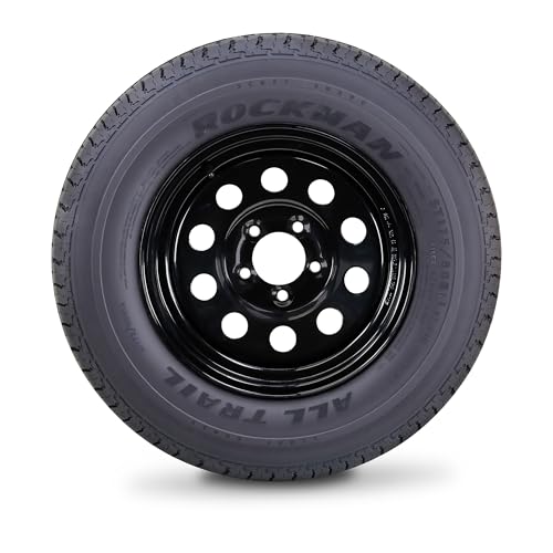 ROCKMAN Trailer Tire Wheel ST175/80R13 8-Ply D 97M 5X4.5" Black Mod Rim,Pk2 - size: ST175/80R13 8PR /5x4.5