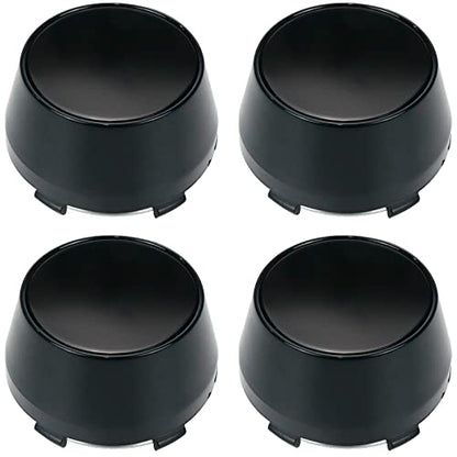 Modengzhe 4PCS Wheel Center Caps, 60mm Wheel Rim Hub Center Covers (Black) - color: Black