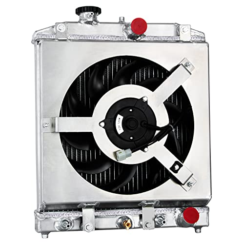 3 Row Radiator + Shroud Fan For Honda Civic D15 D16 EK 1992-2000 - size: 3 Row Radiator/w Cap+Shroud Fan+Relay Kit(AT)