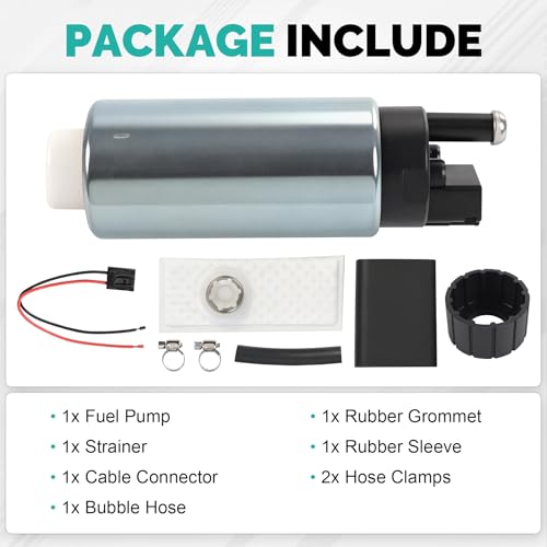 Electric Fuel Pump GSS340 255LPH With Installation Kits High Pressure