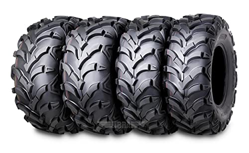 WANDA Set 4 ATV Tires 24x8-12 Front & 24x10-11 Rear /6PR P341-10151/10155 - size: 24X8-12&24X10-11