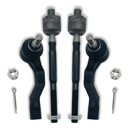 4pcs Front Inner & Outer Tie Rod Ends Kit Fit for INFINITI G35 2003 2004 2005 2006, Fit for INFINITI G35 Coupe 2007, Fit for Nissan 350Z 2003.-2009 | EV80279 ES80578 ES80579 - size: EV80279 X2 ES80578 ES80579
