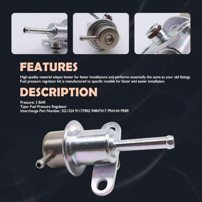 PR4144 Fuel Pressure Regulator Compatible with Toyota Geo Lexus - style: PR4144