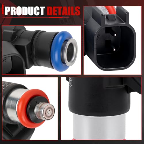 0280158191 Fuel Injector Set of 6 Compatible with 2011-2017 Transit 3.7L - color: QMP-GN03108