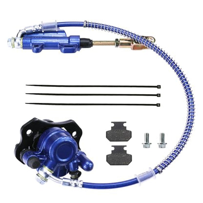 PRO BAT Rear Brake Master Cylinder Caliper + Brake Pad Assembly - color: Blue