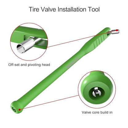 SUNSOUL 2-in-1 Tire Valve Stem Puller, 12 Inch Valve Stem Removal Tool
