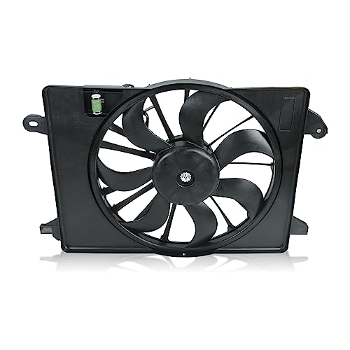 12V AC Condenser Cooling Radiator Fan Assembly 68050129AA 621-526 - style: Dodge Charger 2010-2017 Dodge Challenger 2009-2018