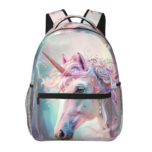 Unicorn Fantasy Backpack, Travel Backpacks Laptop Rucksack for Women, School Bookbag for Kids Girls Boys Teens, Cute Magical Horse Back Pack Accessories Bag for Work, Ideal Gifts for Unicorn Lovers - color: Unicorn