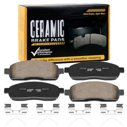 D1083 Front Ceramic Brake Pads Kit Fit For Ford F-150 2004-2009, For Lincoln Mark LT 2006-2008 - style: HZ1083