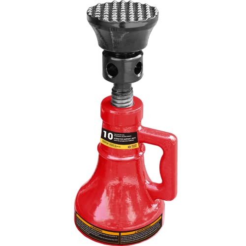 Big RED ASJ10R Torin Professional Car Support Screw Jack for House Construction Bridge Stabilization, 10 Ton (20,000 lb) Capacity, Red - size: 10 Ton (20,000 LBs), style: Support Jack