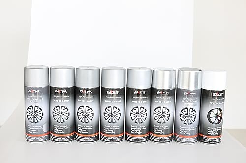 EASTUP Machined Silver Metallic Wheel Paint - Brilliant Finish, High Durability, Fade-resistant, Quick Drying Rim Coating - color: #18-Machined Silver
