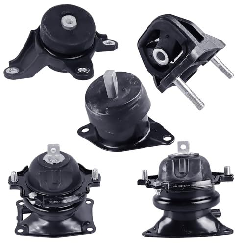 5PCS Engine Motor Mount Set fit for Accord 08-12, Crosstour 12 V6-3.5L Auto - size: 2008-2012 Honda Accord