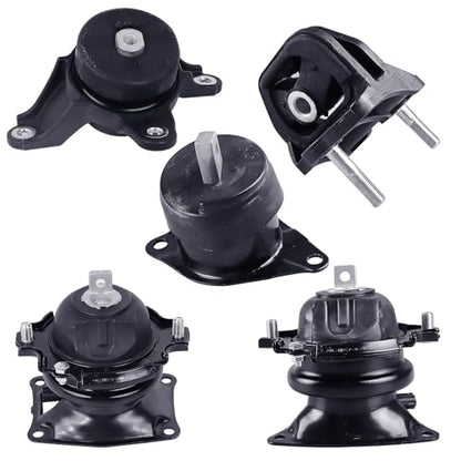 5PCS Engine Motor Mount Set fit for Accord 08-12, Crosstour 12 V6-3.5L Auto - size: 2008-2012 Honda Accord