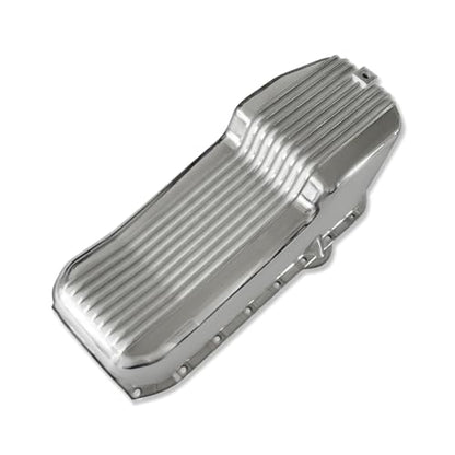 Finned Polished Oil Pan for Chevy SBC 283 305 327 350 400 1980-1985 - color: Polished, size: 1980-1985 SBC