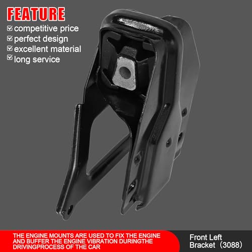 4Pcs Engine Motor Mount Torque Strut Mount Fit for 2005-2009 Buick Allure - size: 2000-2005 for Chevrolet Impala V6 3.8L