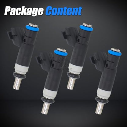 Sorghum Fuel Injectors Set of 4 Compatible with Chrysler 200 2011-2014 Sebring 2007-2010 Dodge Avenger 2008-2014 Journey 2009-2015 Jeep Compass Patriot 2007-2017 Replace# FJ1058 04891577AC - color: 04891577AC(Black)