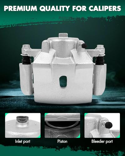 SCITOO 2PCS 18B4910A 18B4911A Front Driver & Passenger Side Brake Calipers - size: Front[18B4910A & 18B4911A]Silver