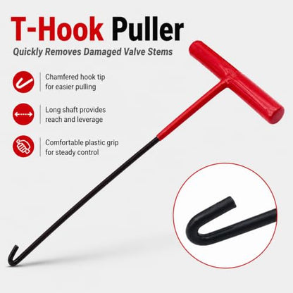 31PCS Quick Change Tire Valve Core Tool Kit,Replace Valve Stem Without Removing Tire- for Car, Truck, SUV, ATV, Motorcycle - Fits 11.3mm Rim Holes - Replace Valve Stems (TR413,TR414)
