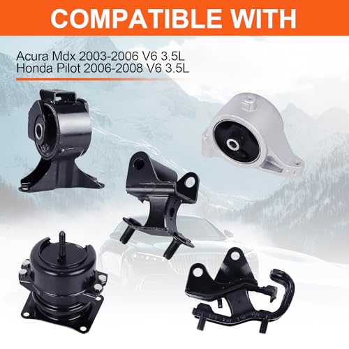Engine Motor Mount Compatible with Acura Mdx 2003-2006 V6 3.5L,Honda Pilot 2006-2008 V6 3.5L,Replacement for A4519HY A4551 A4523 A4531 A4532 - size: Honda Pilot 06-08 V6 3.5L
