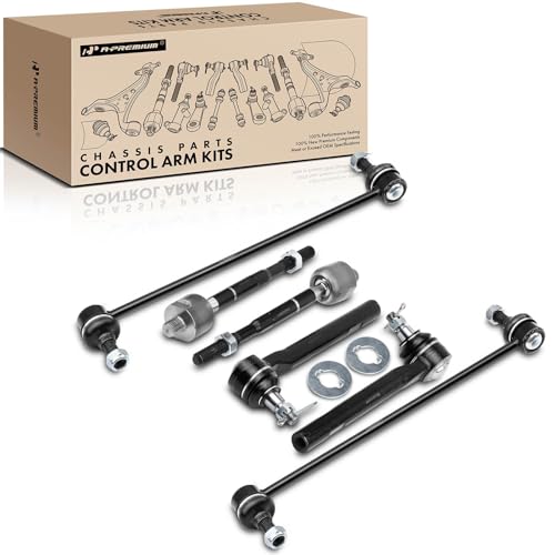 A-Premium 6Pcs Front Suspension Kit, Sway Bar Link, Inner Outer Tie Rod End