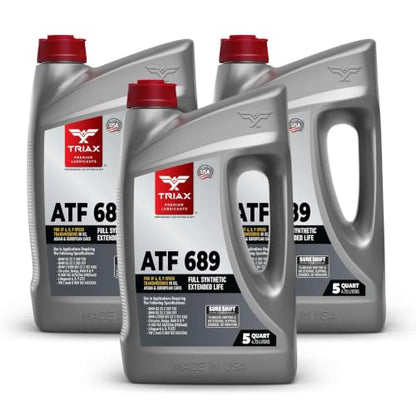 TRIAX ATF 689 Full Synthetic for ZF 6HP, 8HP, 9HP Transmissions | Compatible with Jeep, Chrysler, Dodge RAM, Audi, BMW, Land Rover, Mercedes Benz, Porsche, and More (5 Quart - 3 Pack) - size: 5 Quart - 3 Pack